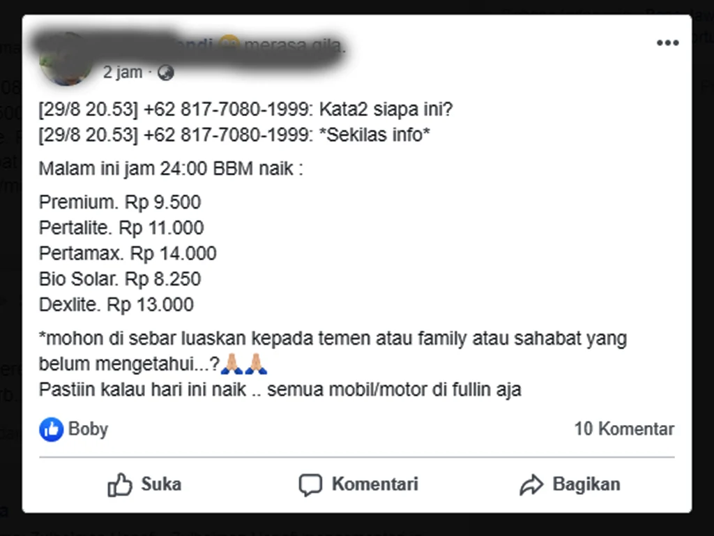 Harga BBM Tidak Naik, Pertamina Himbau Warga Hindari Panic Buying