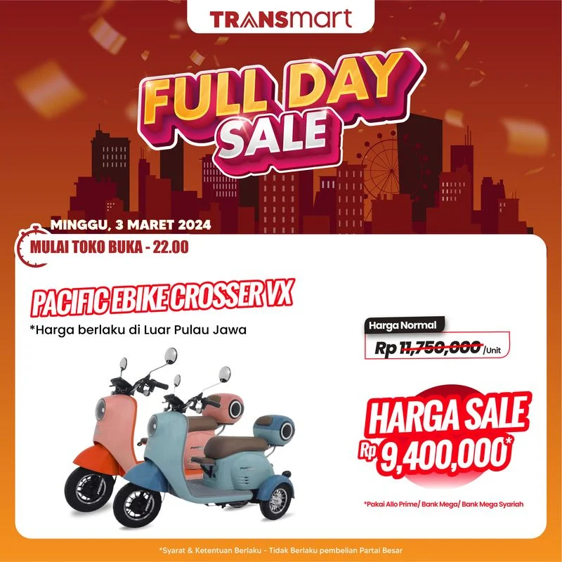 Sepeda Listrik Diskon: Jangan Lewatkan Transmart Full Day Sale!